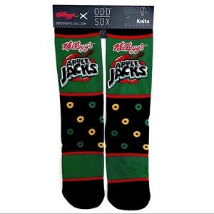 Odd Sox Apple Jacks Cereal Crew Socks Mens Womens Kelloggs Fun Novelty Gift